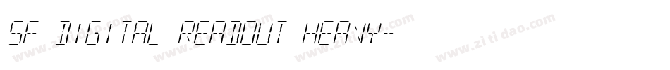 SF Digital Readout Heavy字体转换